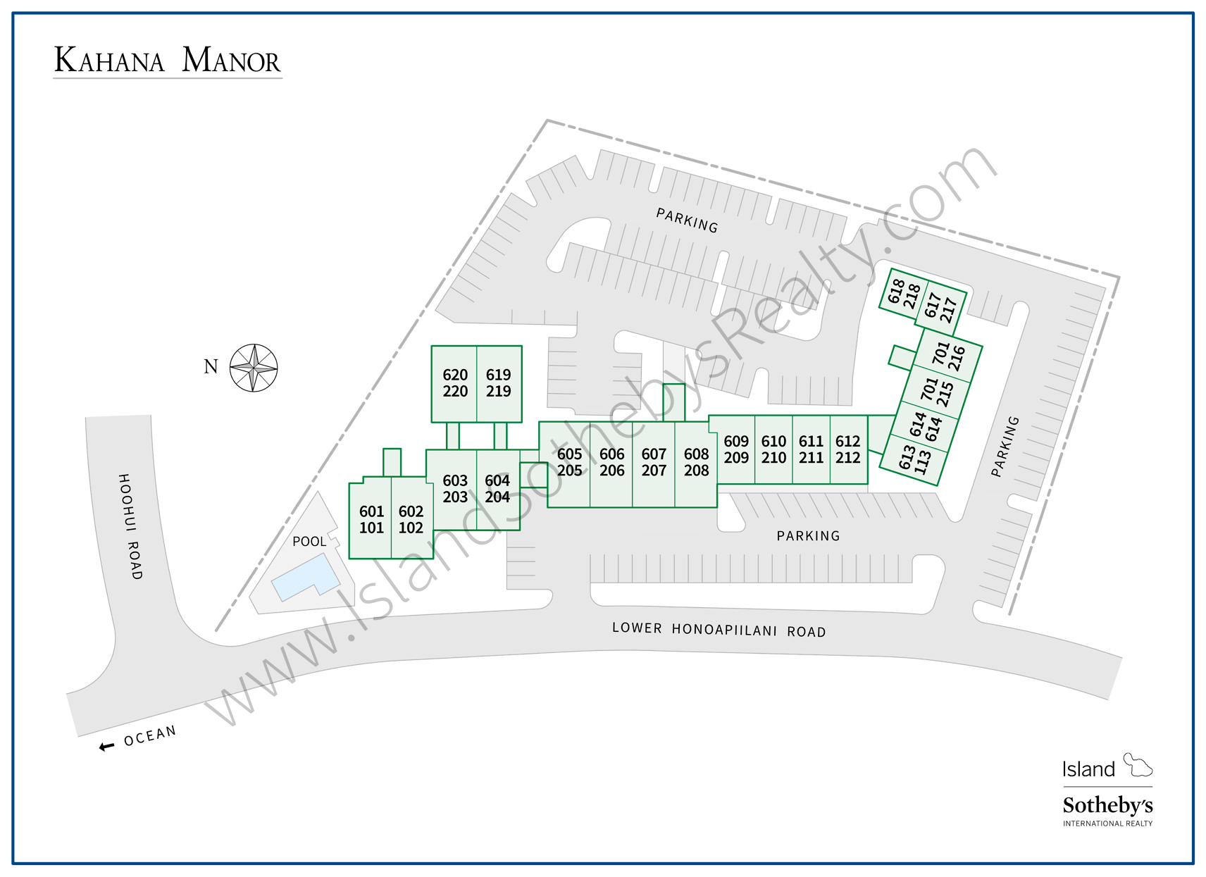 Map of Kahana Manor Maui